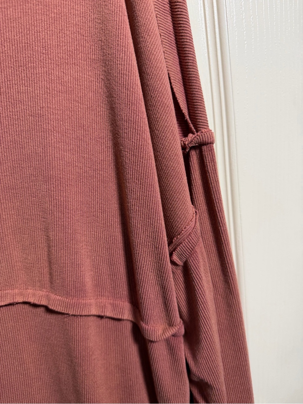 Women’s POL Long Sleeve Hooded Henley in a Rust/Brown color, size Medium - Picture 7 of 7